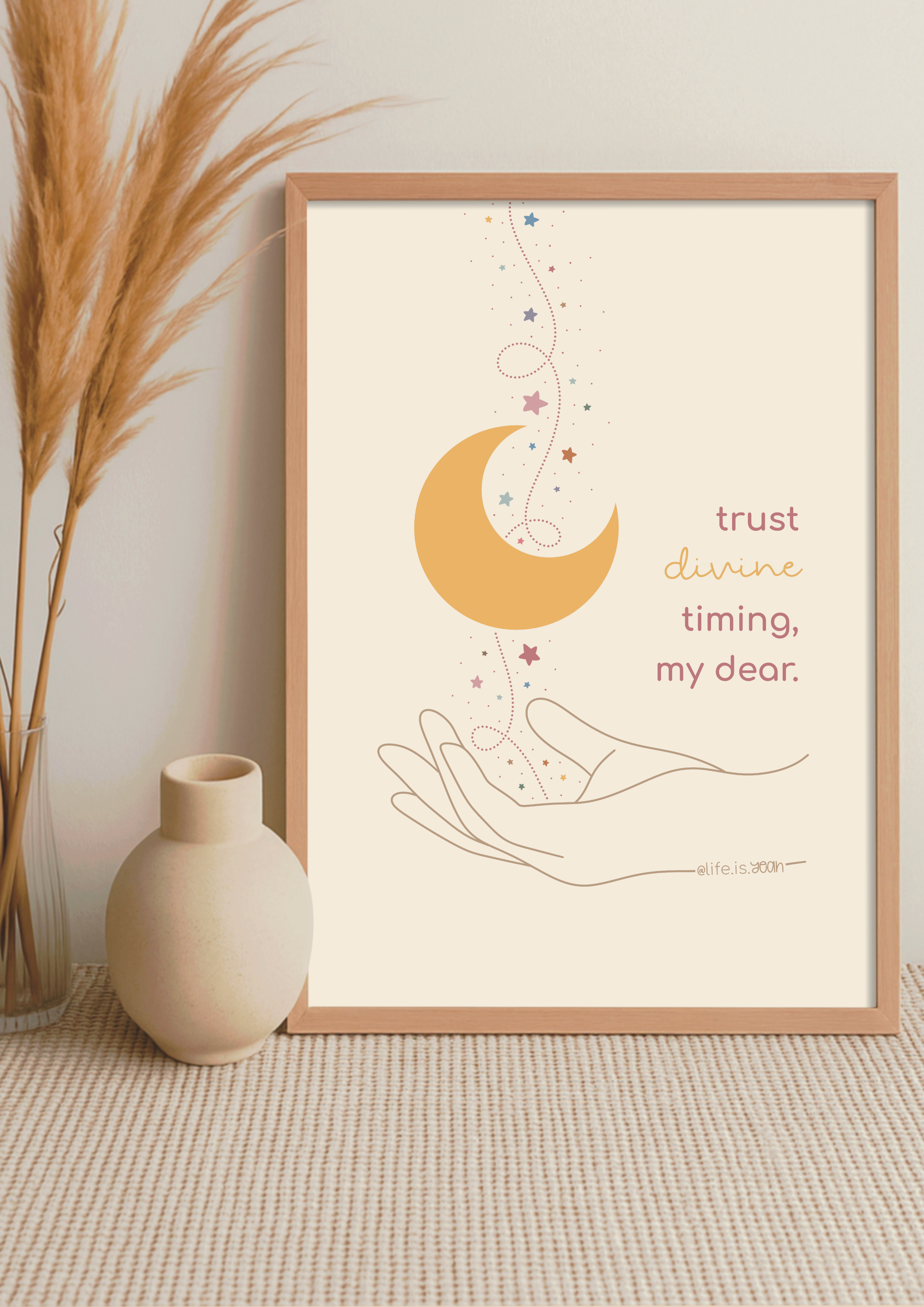 art print *trust divine timing*