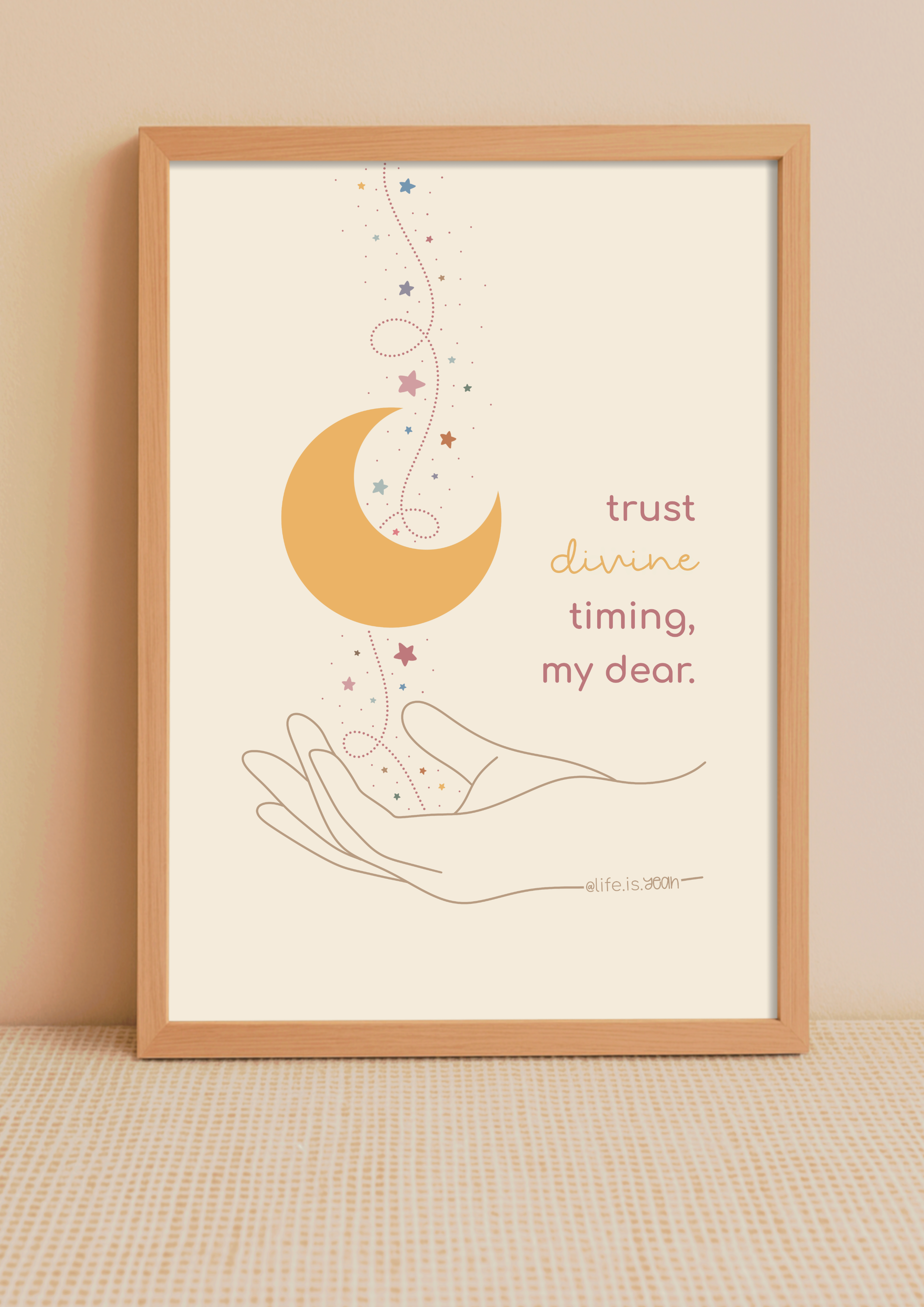 art print *trust divine timing*