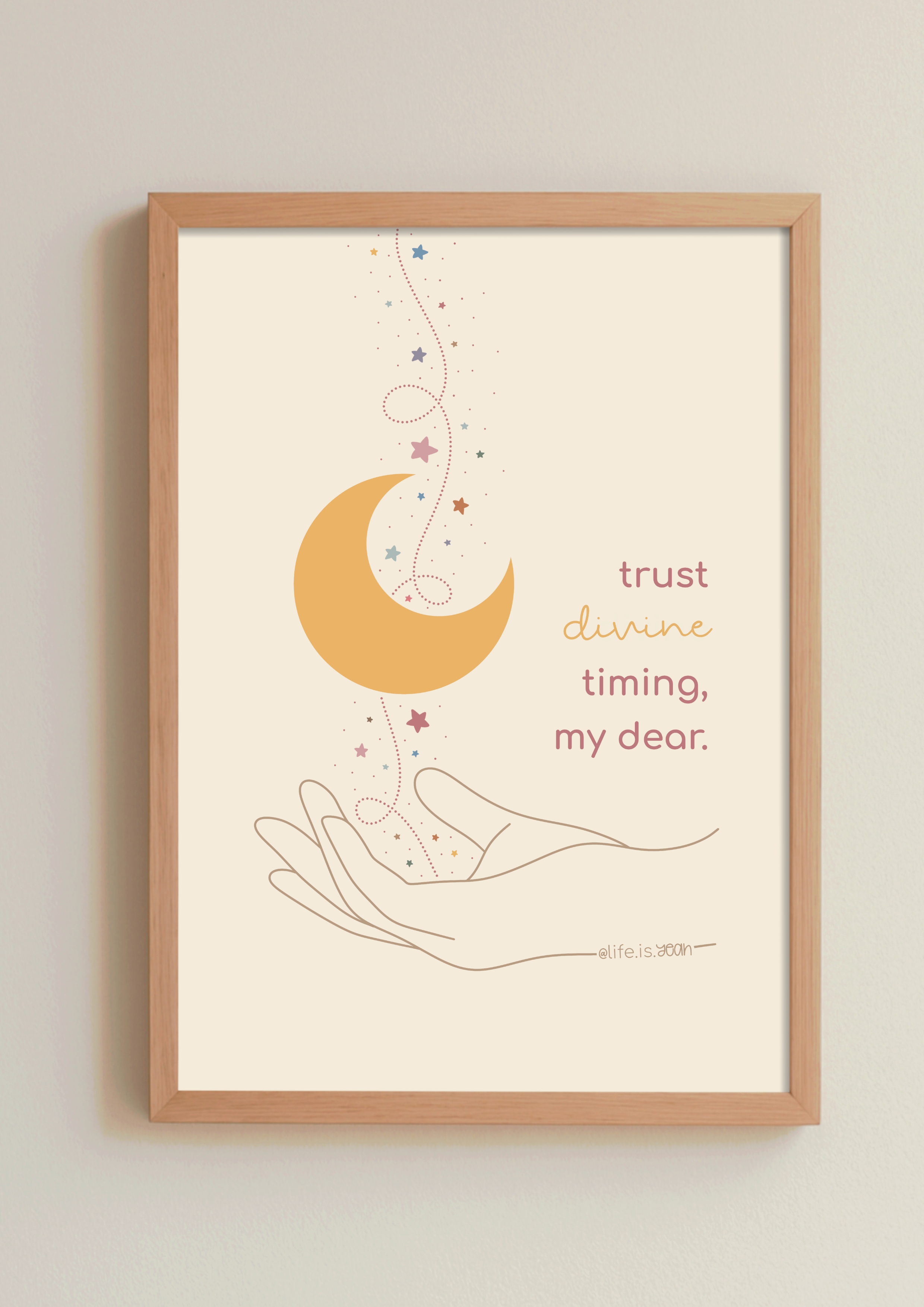 art print *trust divine timing*